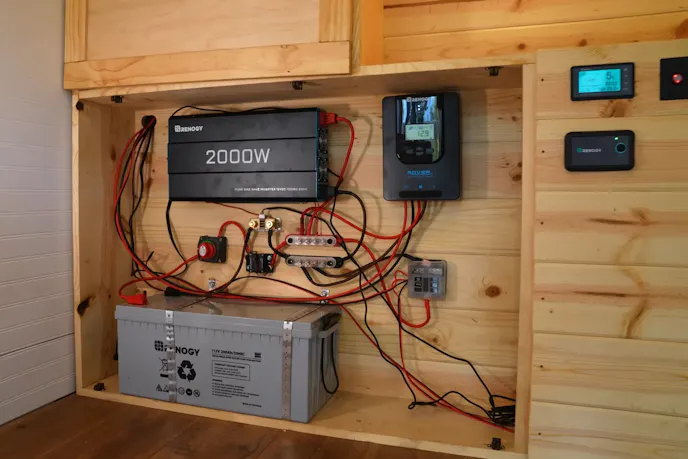 Electrical components of a camper trailer