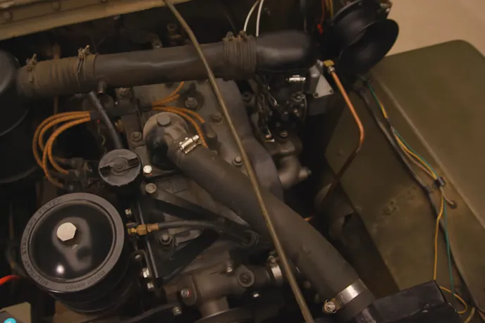 Engine of a 1942 Ford Jeep