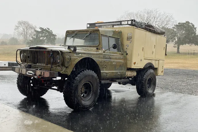 This Incredible 1967 Kaiser M715 Rocks A 6.5L Diesel, CUCV Service Bed, And 40s